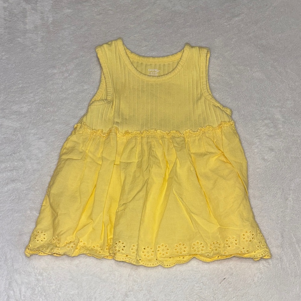 George Yellow Sleeveless Baby Dress